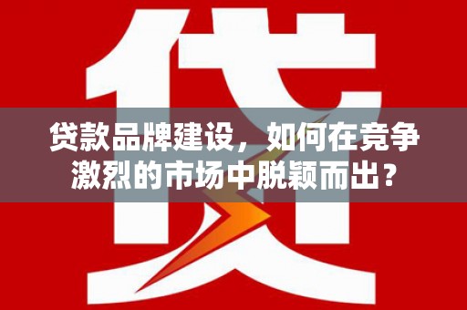 陈巴尔虎旗贷款品牌建设，如何在竞争激烈的市场中脱颖而出？