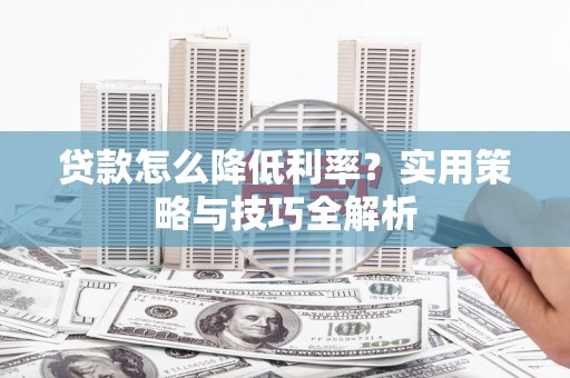 陈巴尔虎旗贷款怎么降低利率？实用策略与技巧全解析